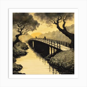 Bridge Over The River 1 Art Print