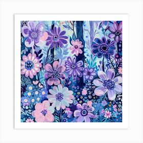 Flowers In The Forest Art Print