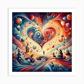 Heart Of Music 1 Art Print