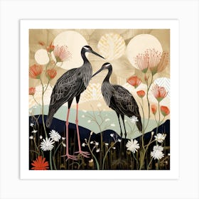 Bird In Nature Stork 4 Art Print