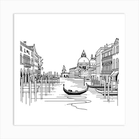 Venice, Italy Vector Illustration Art Print