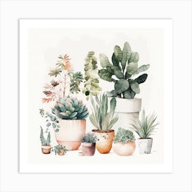 Succulent Garden Art Print