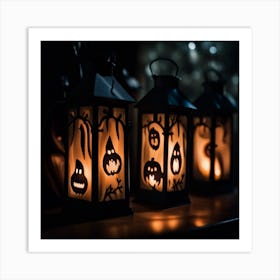 Halloween Lanterns Art Print