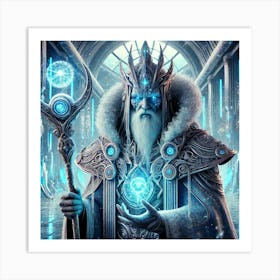 Elder Glacius Leader Of Icebound Order Art Print