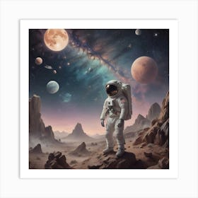 Astronaut In Space 6 Art Print