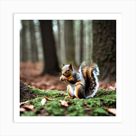 Squirrel In The Forest 98 Art Print