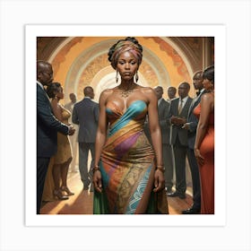 Woman In A Dress 1 Art Print