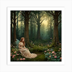 Fairy In The Forest 2 Art Print