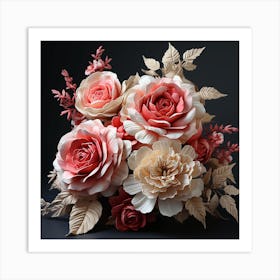 Paper Roses Art Print