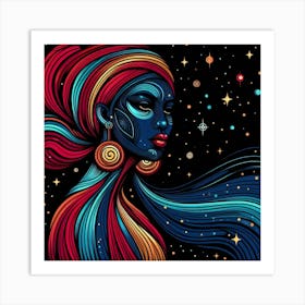 Stariel Celestial Portrait Art Print