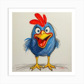 Chicken Drawing 1 Art Print