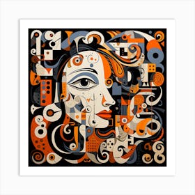 Abstract Woman Portrait Art Print