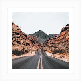 Road In The Desert Art Print