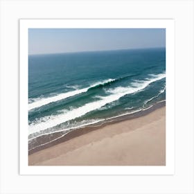 Aerial View Of A Beach Art Print