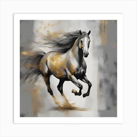 Horse Running Art Print