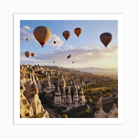 Hot Air Balloons In Cappadocia Art Print