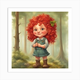 Little Red Haired Girl Art Print