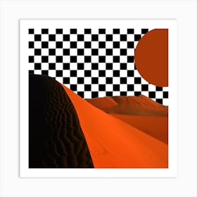 Classic Checkered Desert Art Print