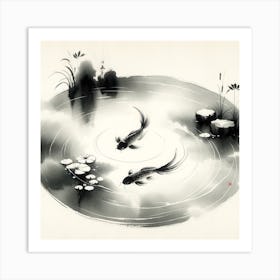 Alcohol Ink Koi Pond Art Print