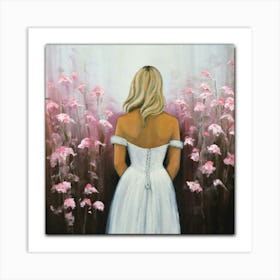 Bride In White Dress Art Print