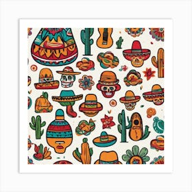 Mexican Pattern 20 Art Print