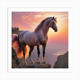 Horse At Sunset 8 Art Print