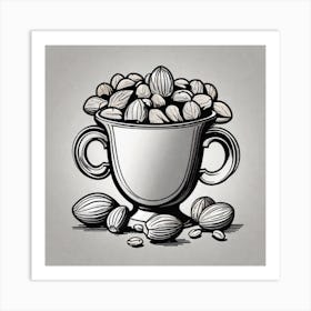 Almonds In A Cup Art Print