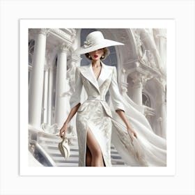 White Hat 10 Art Print