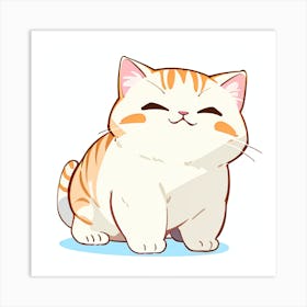 Sticker series: Happycat Art Print