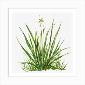 Watercolor-Spring-Grass-Clipart.4 Art Print