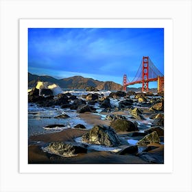 The Rocky Side of the GG Bridge Art Print