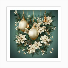 Christmas Ornaments 7 Art Print