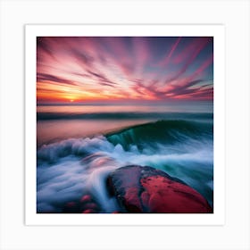 Sunset At The Beach Art Print