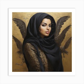 Muslim Woman With Wings Art Print