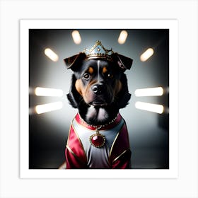 King Dog Art Print