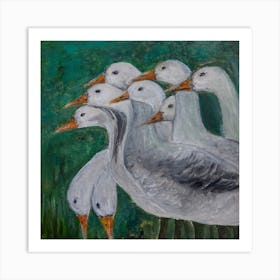 Nature Wall Art, Flock Of Geese Art Print