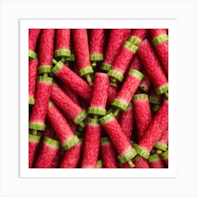 Rhubarb As A Background (11) Art Print