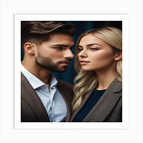 Couple In Business Suit Art Print