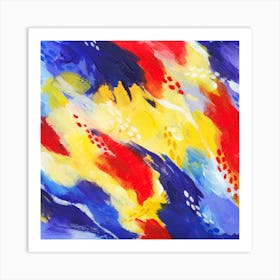 Fire In Motion Square Art Print