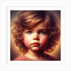 Little Girl With Blue Eyes Art Print