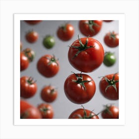 Tomatoes In The Air Art Print