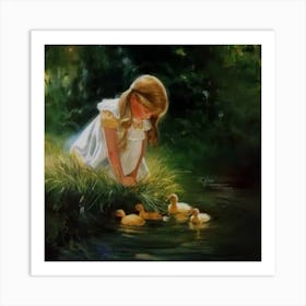 Little Ducklings Art Print