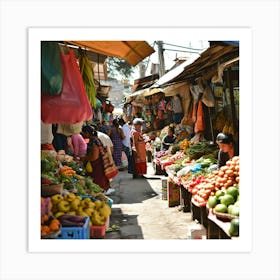 Stockcake Bustling Market Alley 1718939264 3 Art Print