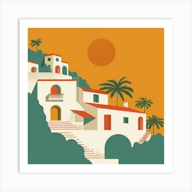 Mediterranean Village Art Print