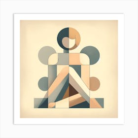 Geometric Woman Art Print