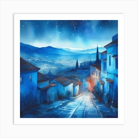 Blue Night Sky Art Print