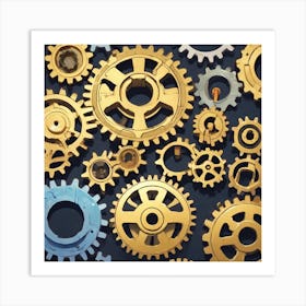 Cogs And Gears 5 Art Print