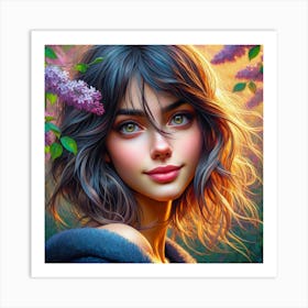 Lila Painting Art Print