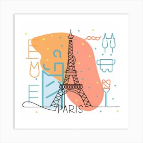 Paris Eiffel Tower 12 Art Print