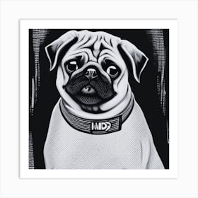 Pug Dog4 Art Print